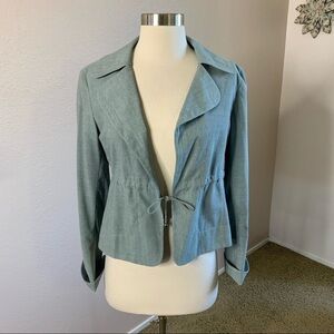 Akris Punto Gray Light Weight Modern Blazer Size 2